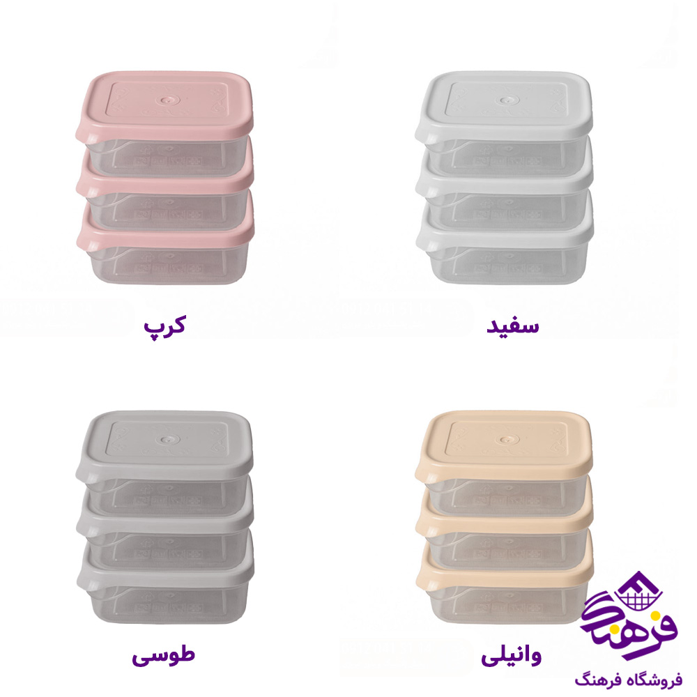 ظرف فریزری مستطیل قفلی اشکان