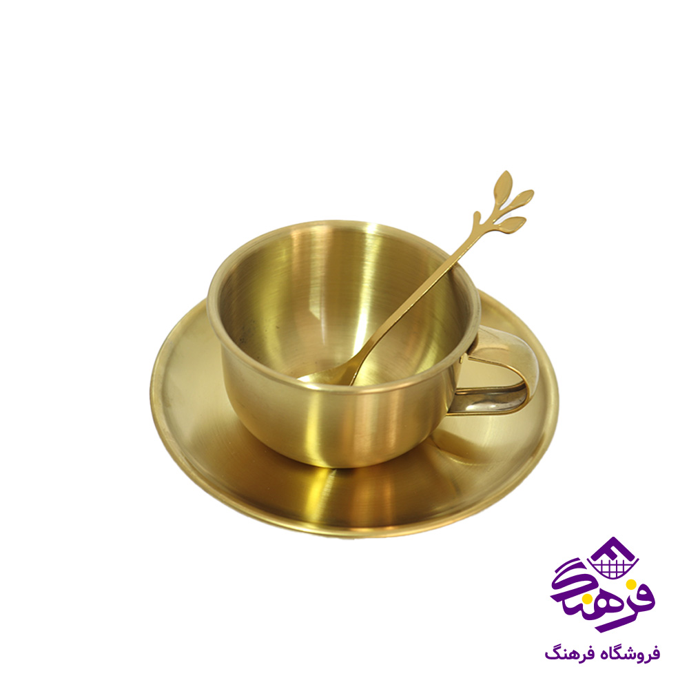 فنجان نلبکي کافي طلايي