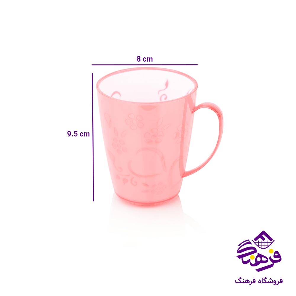 لیوان دسته دار اشکان مدل گلبرگ