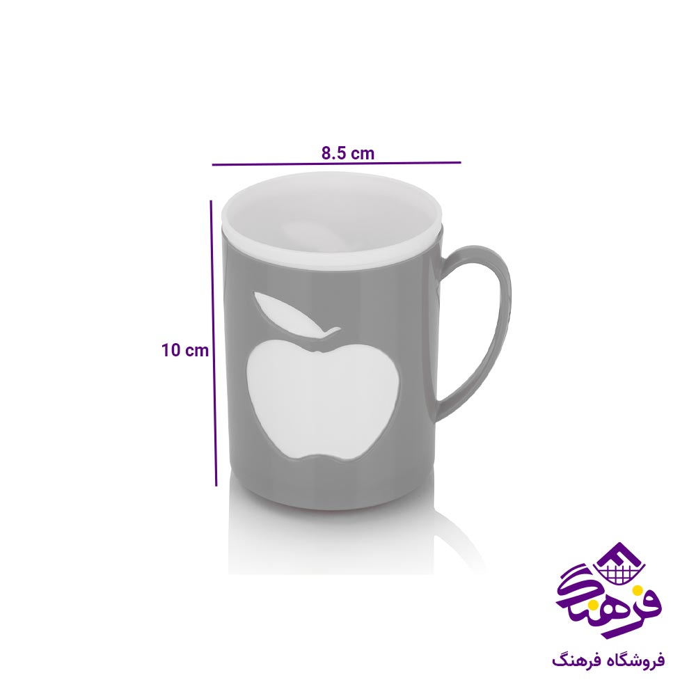 لیوان دورنگ اشکان مدل سیب