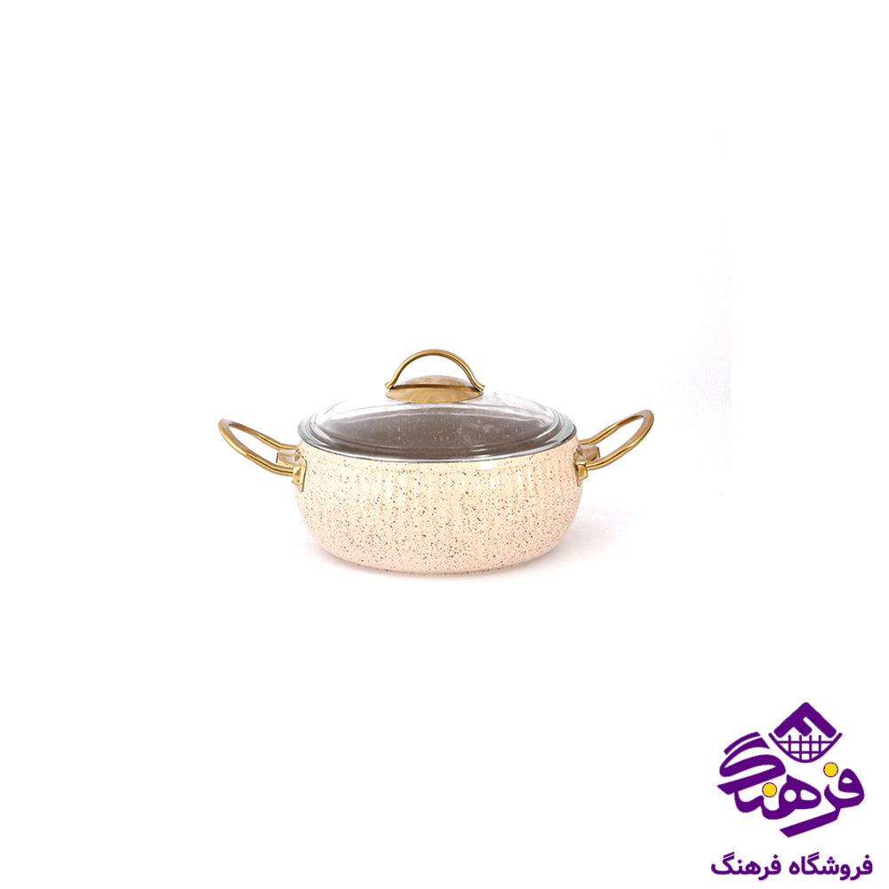 سرویس قابلمه پویان 10پارچه سلین خمره ای Eviz کرم