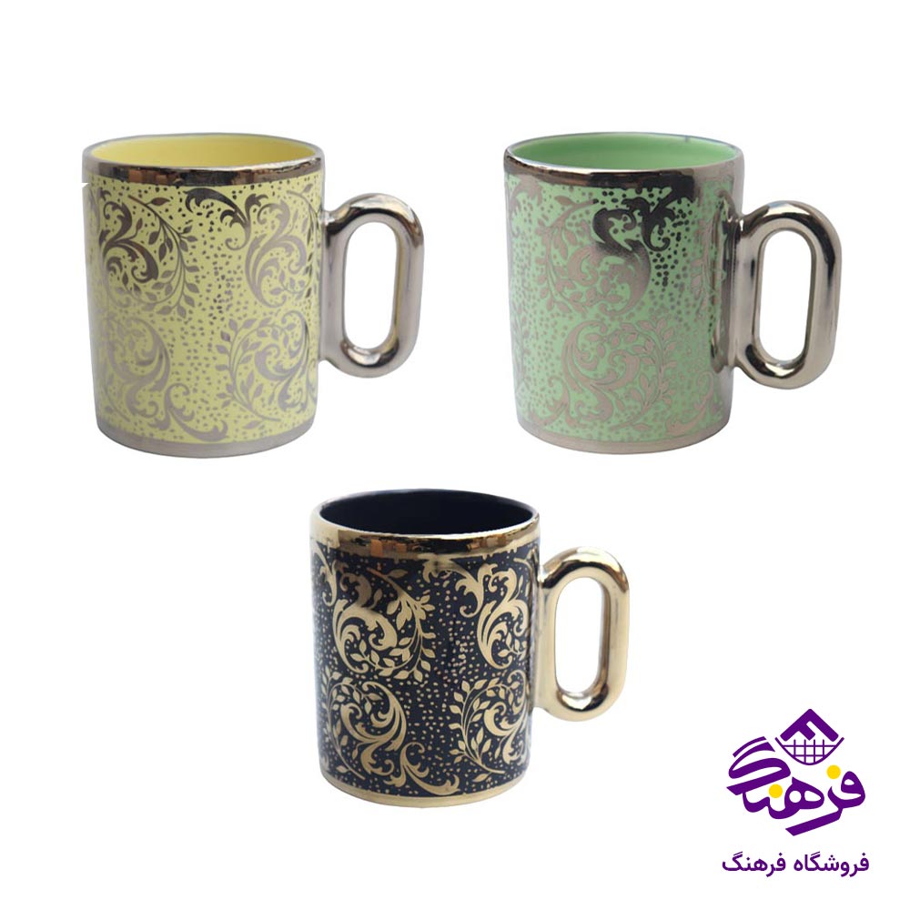 لیوان سرامیک چند مدل داخل رنگی