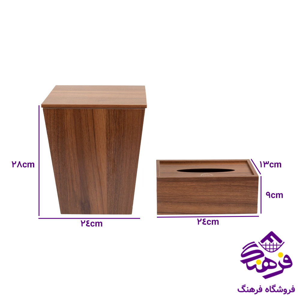 سطل و دستمال رایکا چوبی