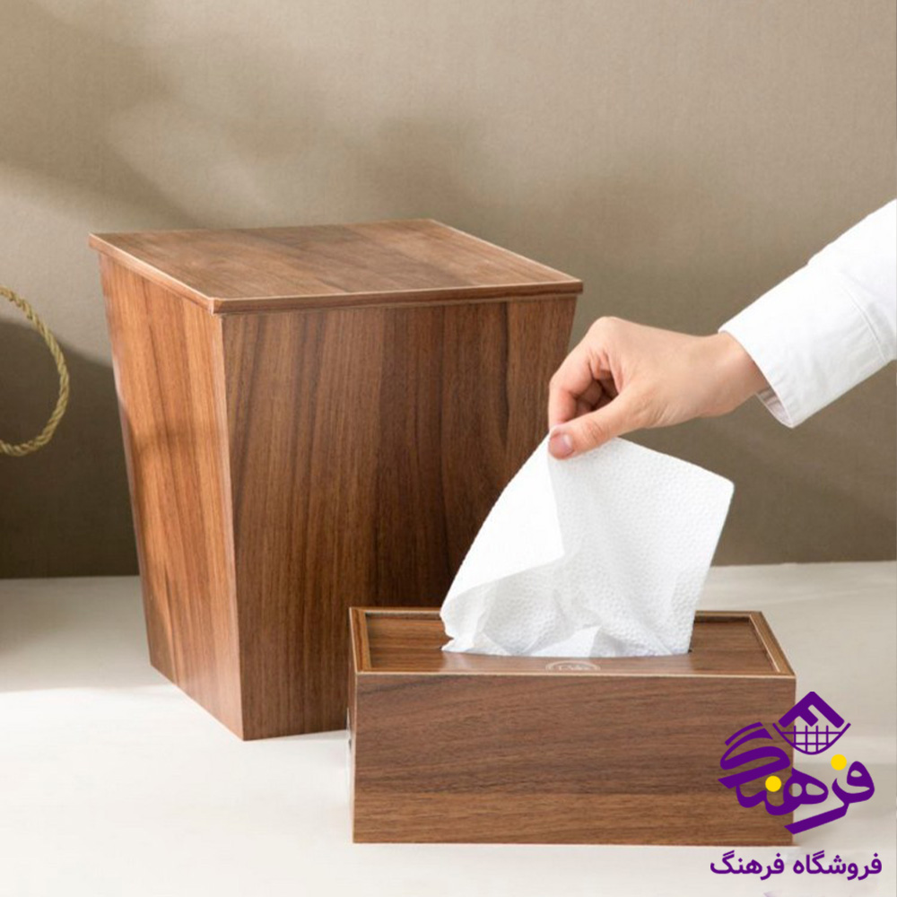 سطل و دستمال رایکا چوبی