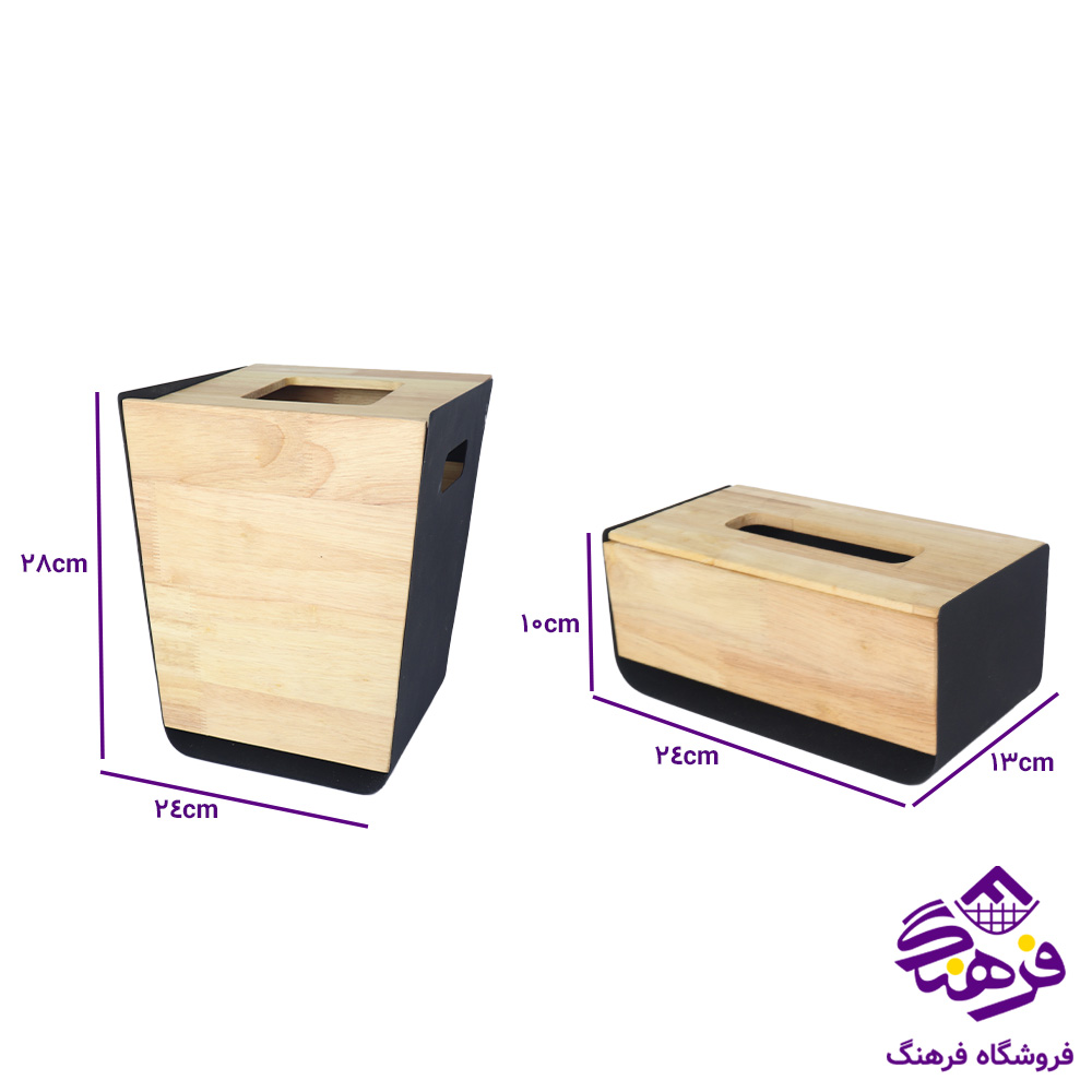 سطل و دستمال رایکا چوبی فلزی