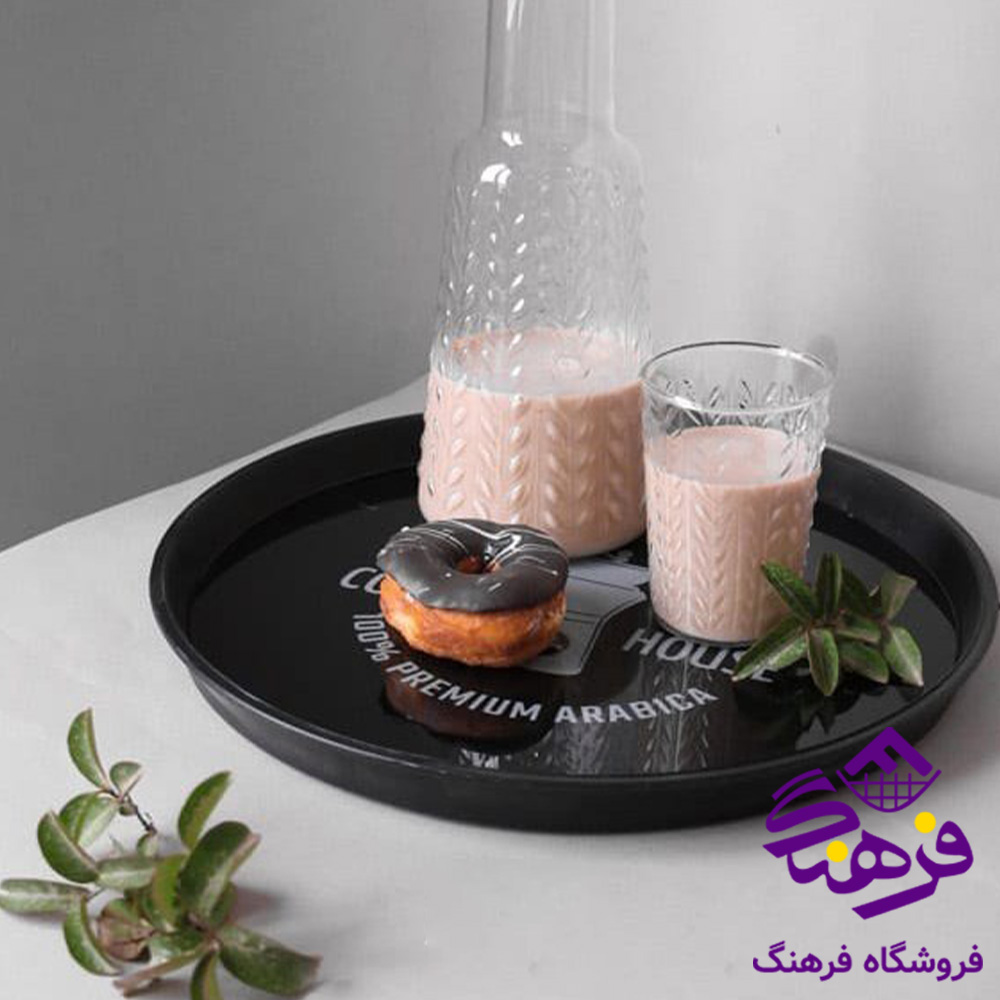 سینی رایکا کف شیشه گرد کوچک