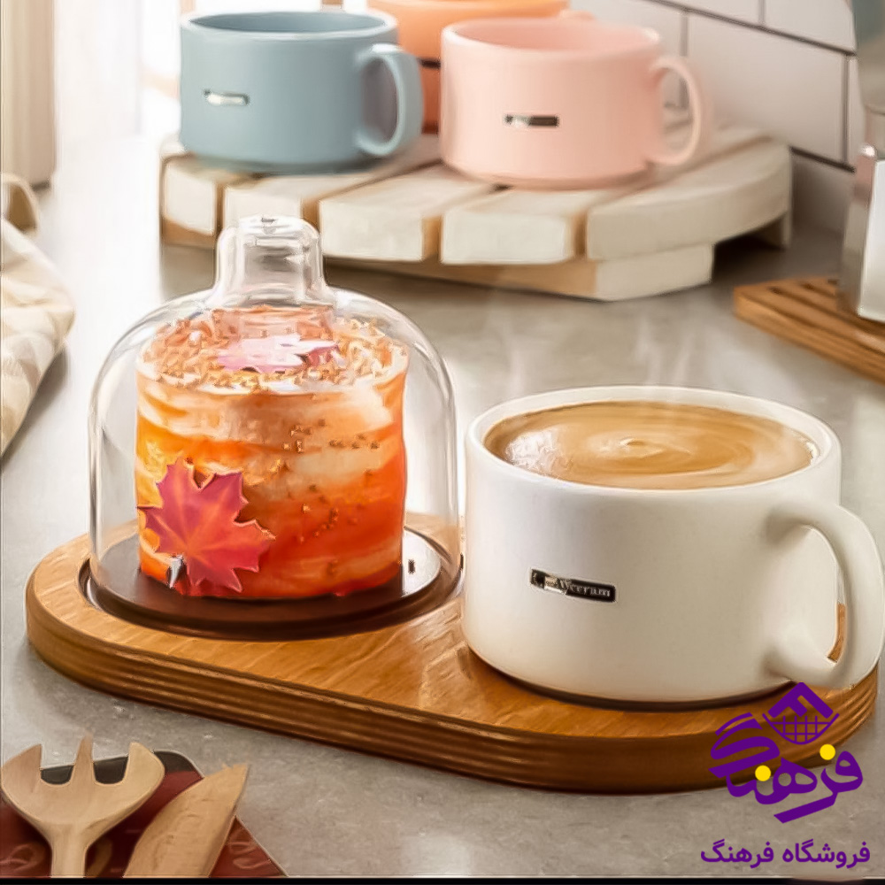 کاپ کیک و فنجان رایکا کف چوب