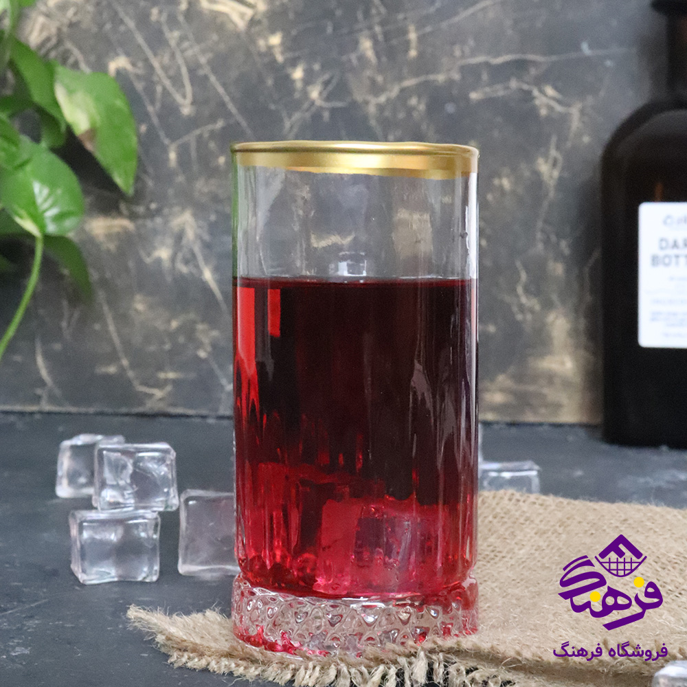 لیوان اسلو بلند کاوه لب طلا (6دک)