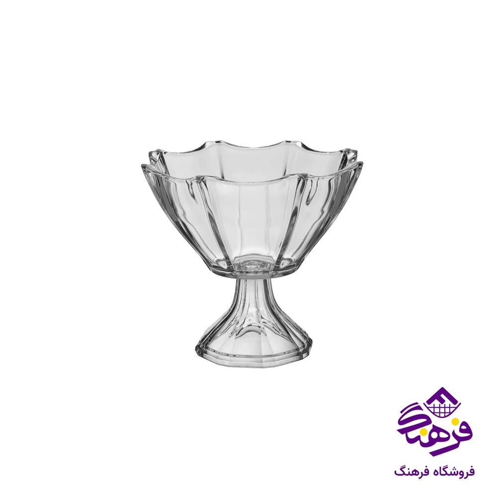 کاسه اجیل پایه دار بلور زنگان مدل سیسیلی 2005