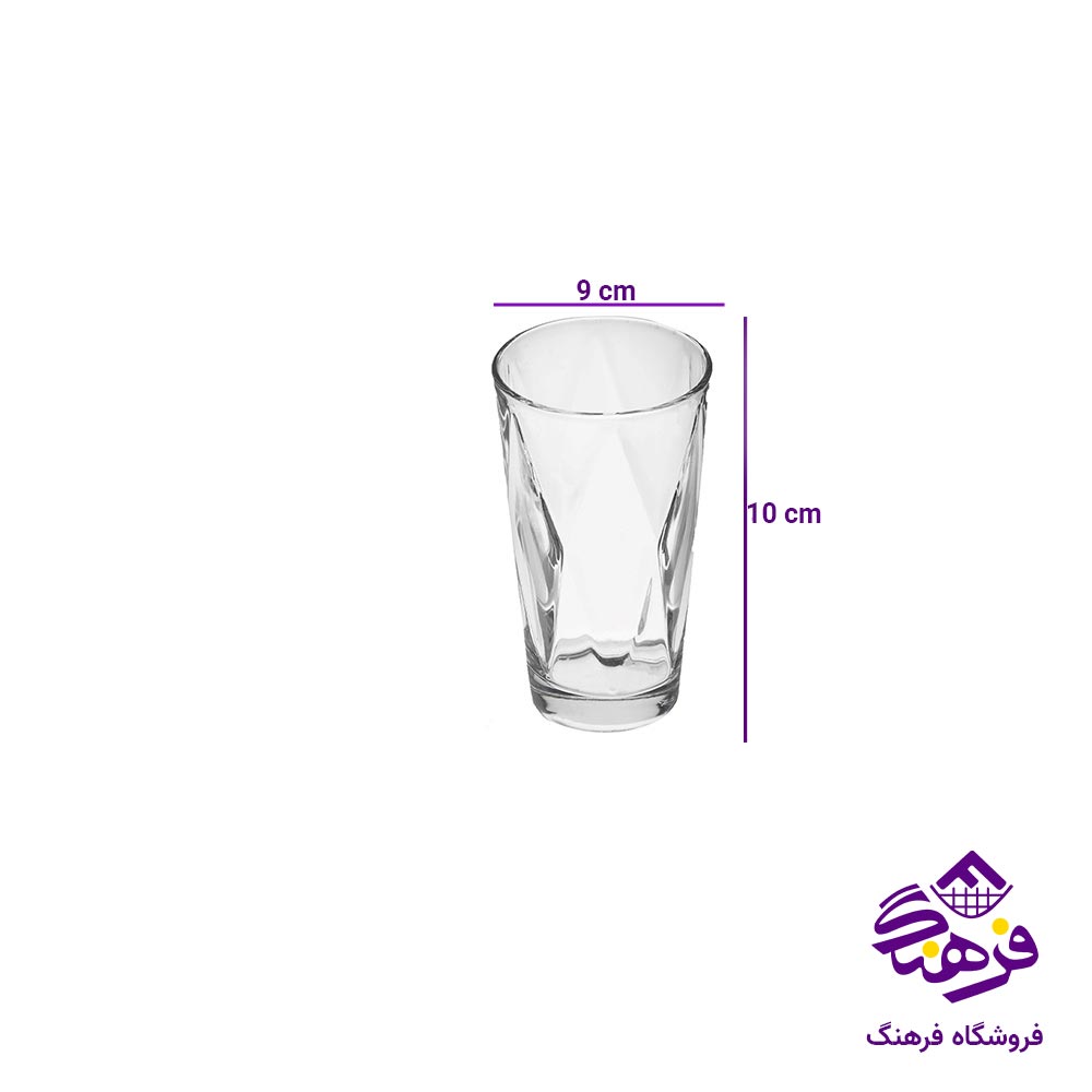 لیوان بلور زنگان مدل ماکائو لوزی 1116 ( 6 عددی )