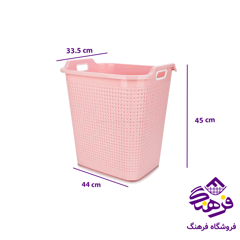 سبد رخت مستطیل متوسط چرخدار طرح مایا هوم ت