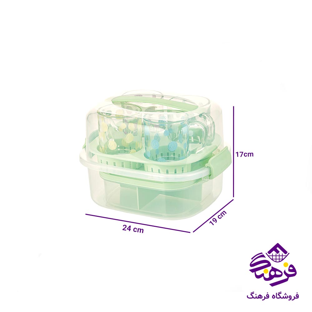 ست چای خوری 4 نفره مسافرتی لیمون