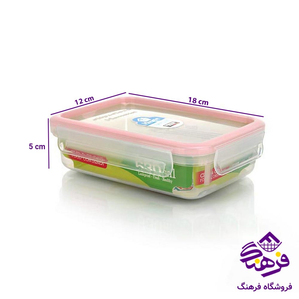 ظرف فریزری مستطیل 630 میلی لیتر هومکت 3429