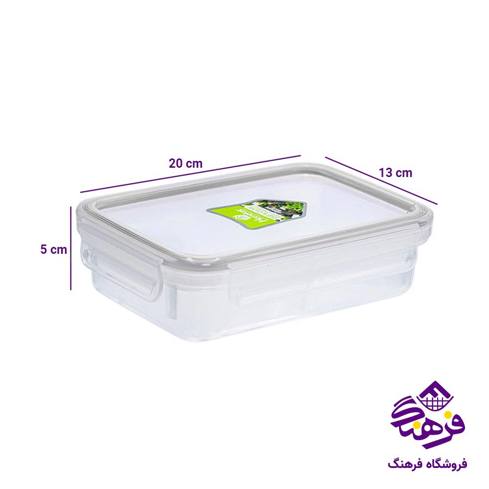 ظرف فریزری مستطیل هومکت کد 3430 (830 میل)