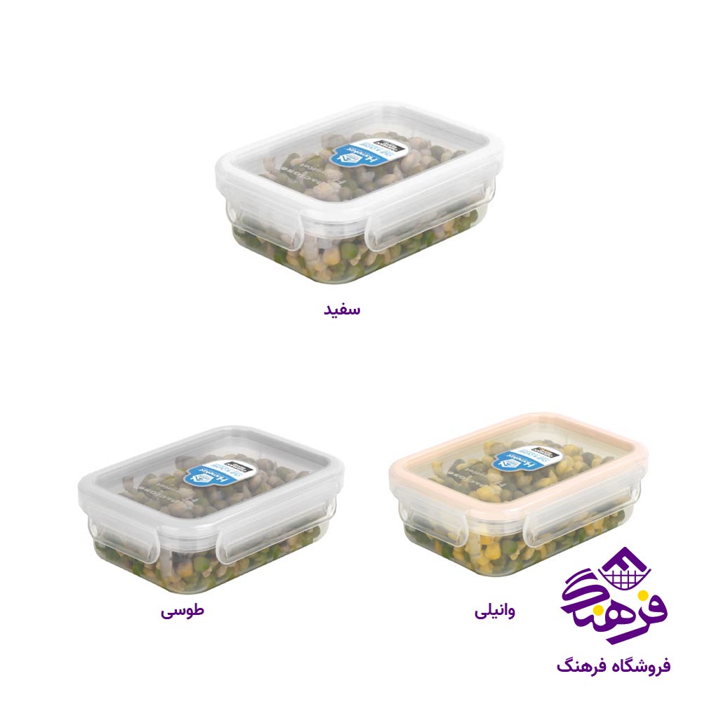 ظرف فریزری مستطیل هومکت کد 3430 (830 میل)