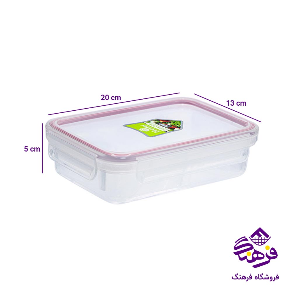 ظرف فریزری مستطیل 830 میلی لیتر هومکت 3430