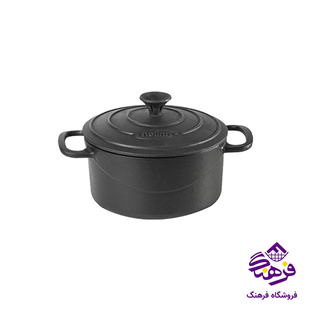 سرویس قابلمه چدن 8 پارچه نالینو مدل Fico با جعبه چوبی