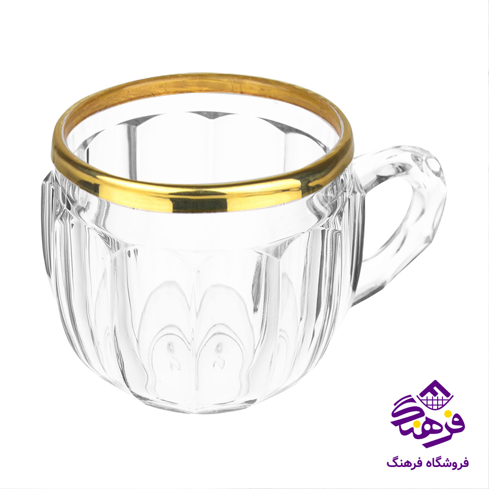 فنجان پراگ نوری تازه مدل لب طلا