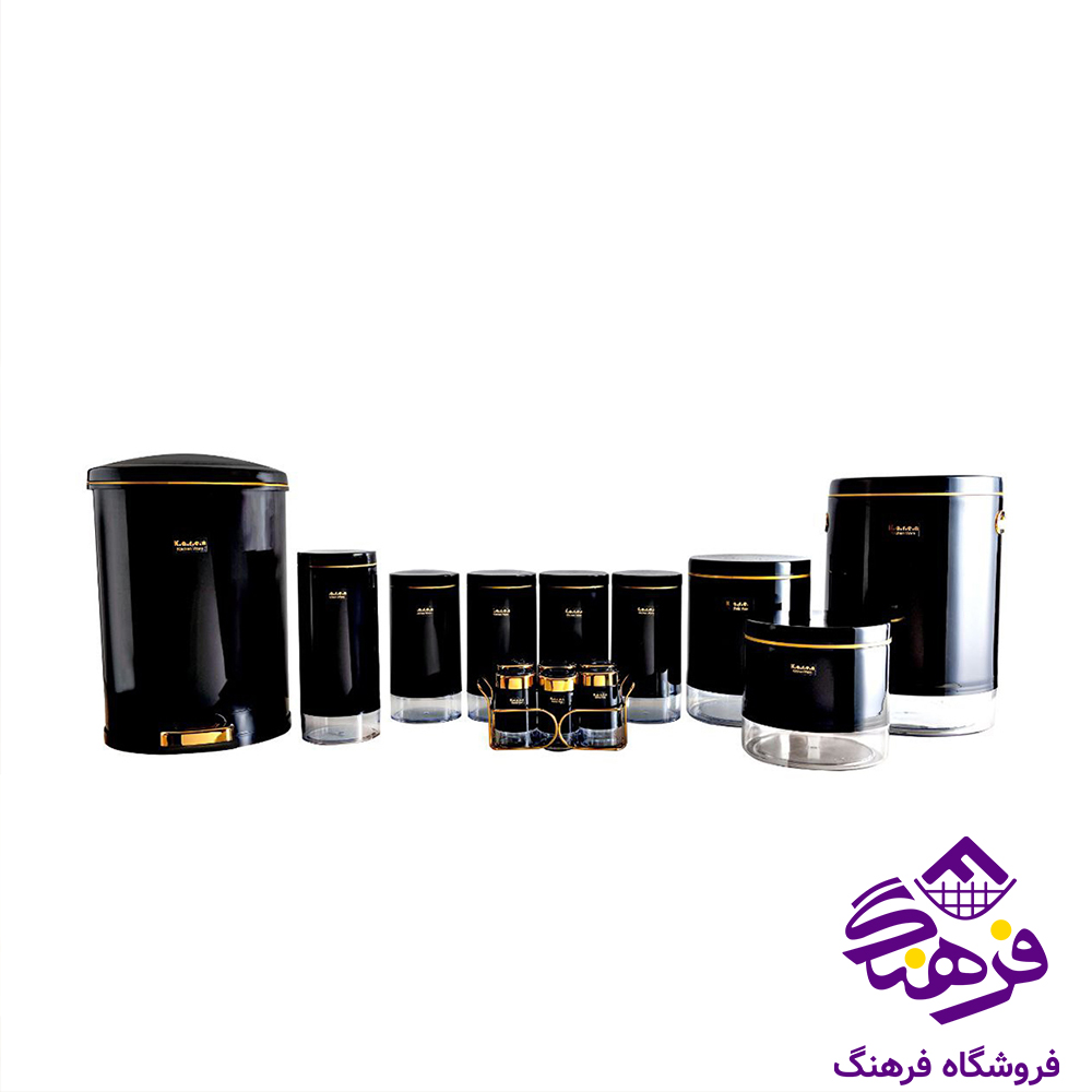 سرويس اشپزخانه کارن 16 پارچه 522 رنگ مشکي