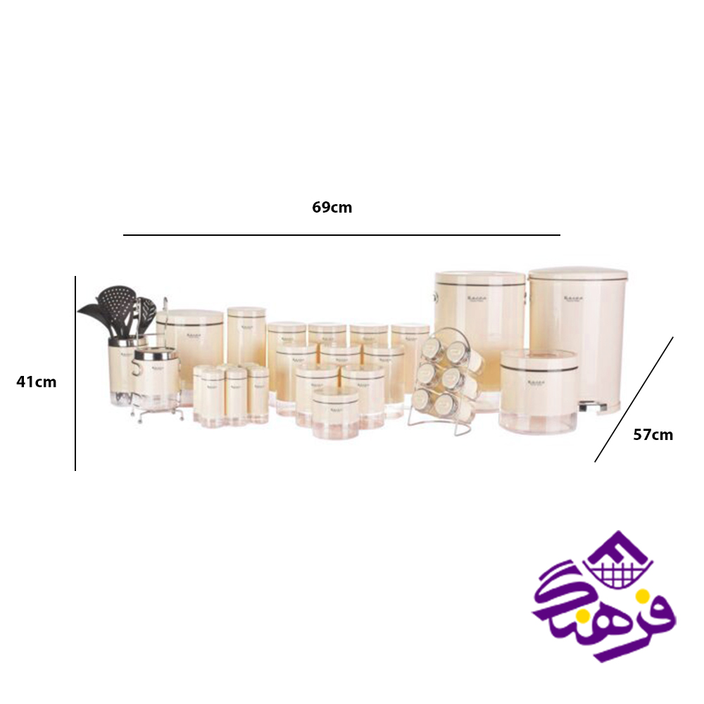 سرويس اشپزخانه کارن 36پارچه وانيلي