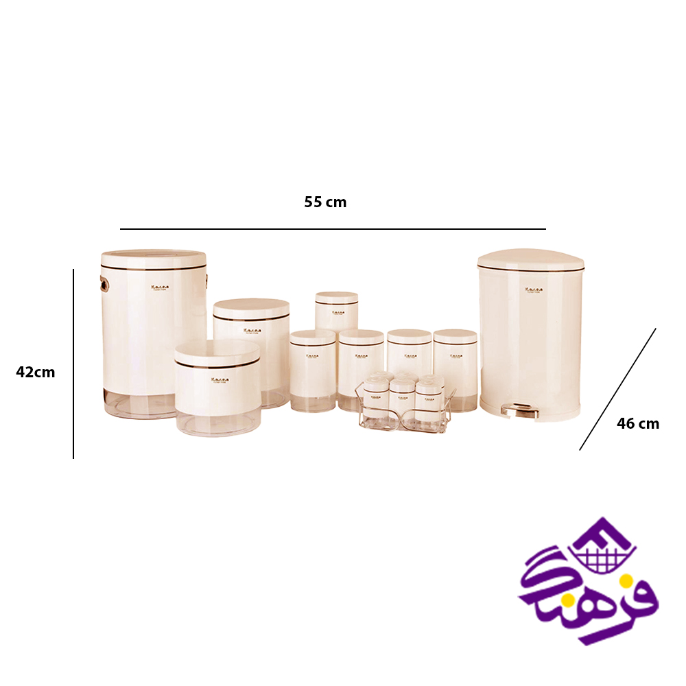 سرويس اشپزخانه کارن 16پارچه وانيلي