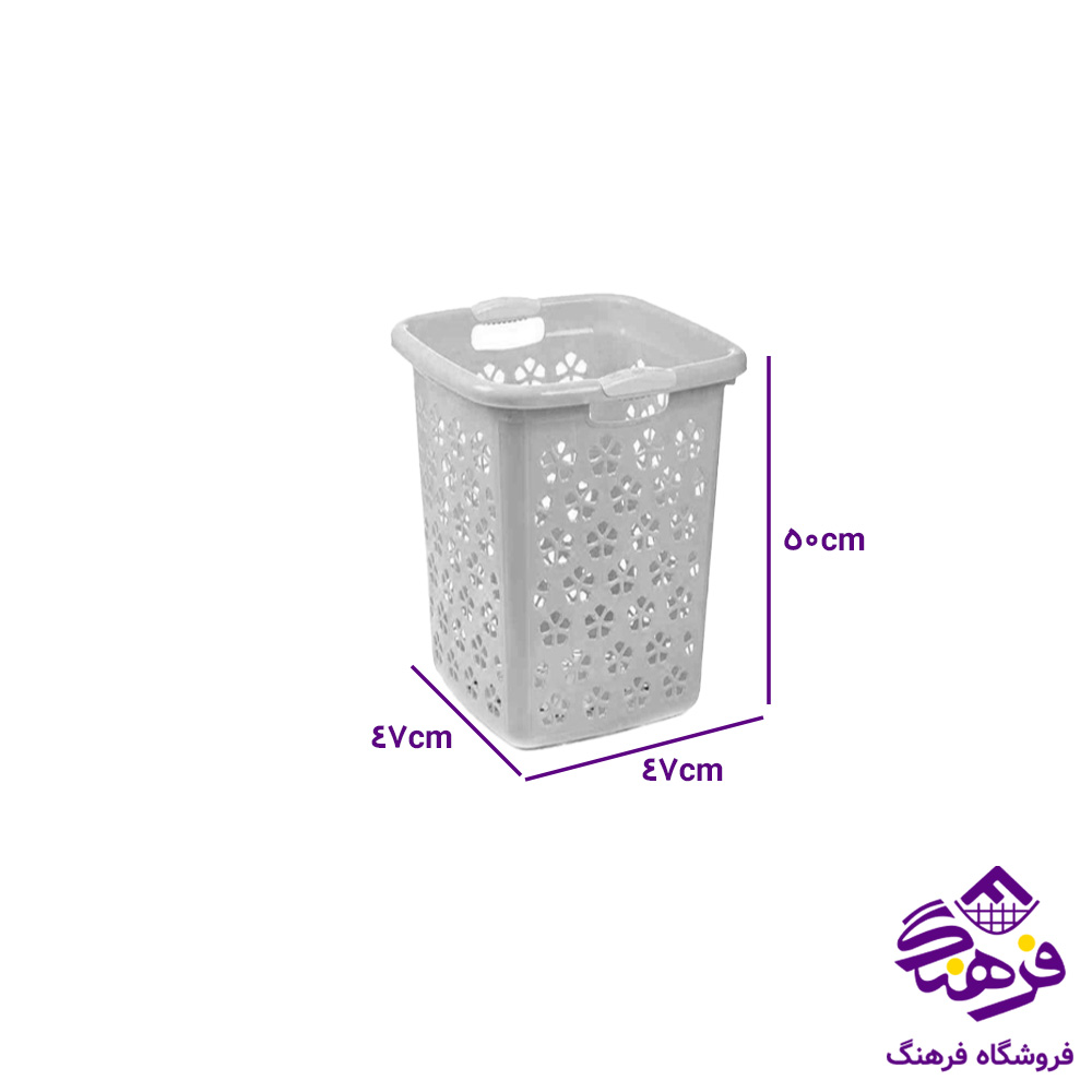 سبد رخت مربع طرح سوپر ترگل تسا
