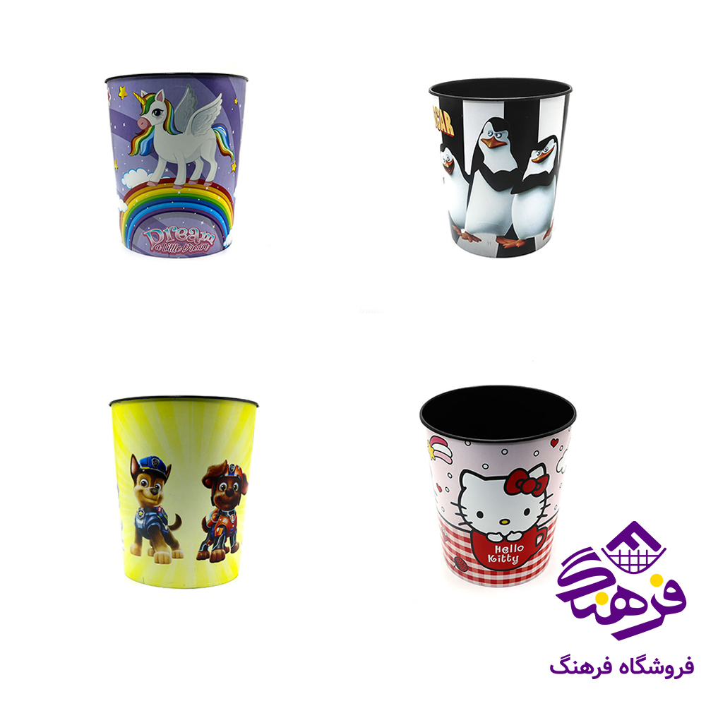سطل کودک چاپدار گرد گلد پلاست
