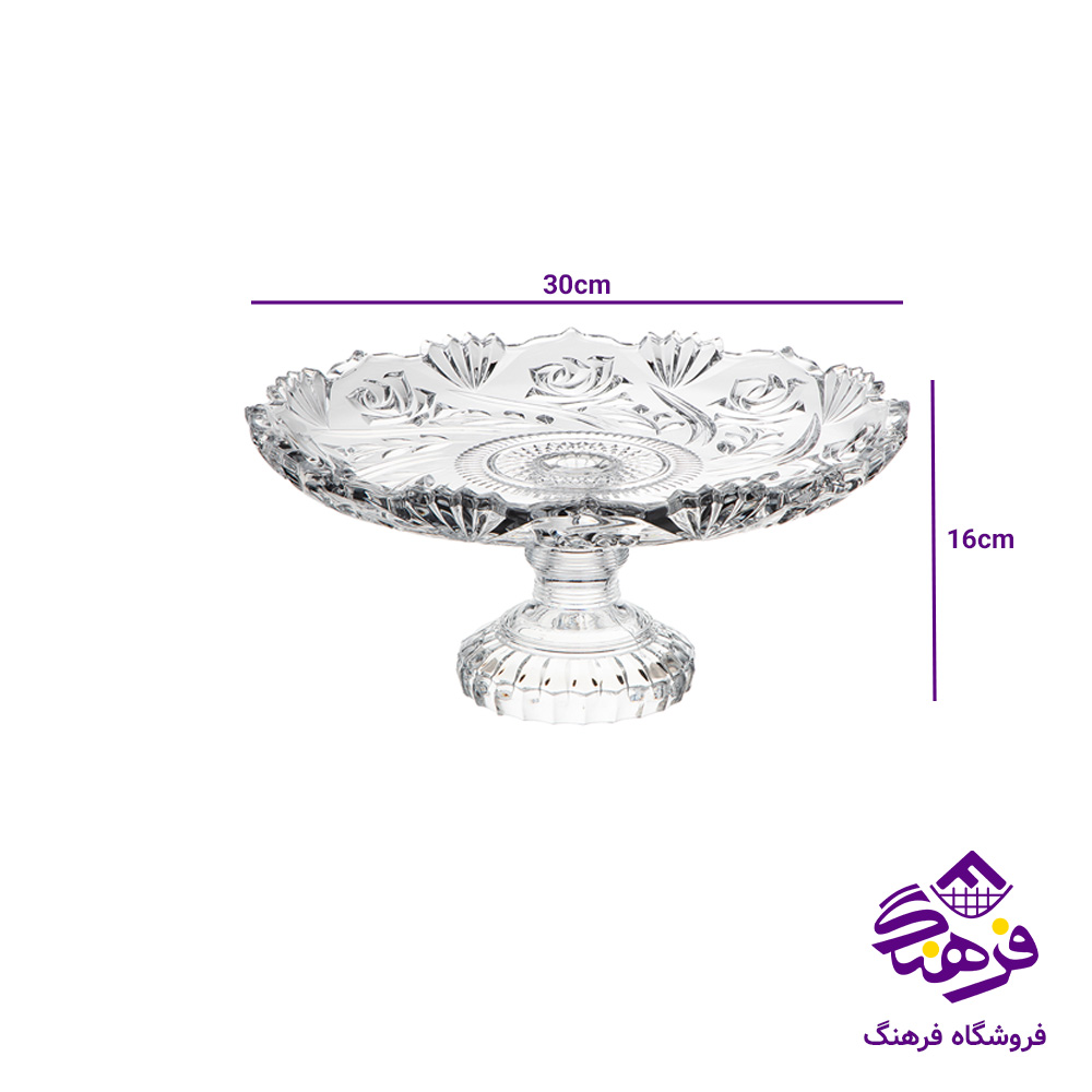 قاب شیرینی رزانا پایه دار کادو نوری