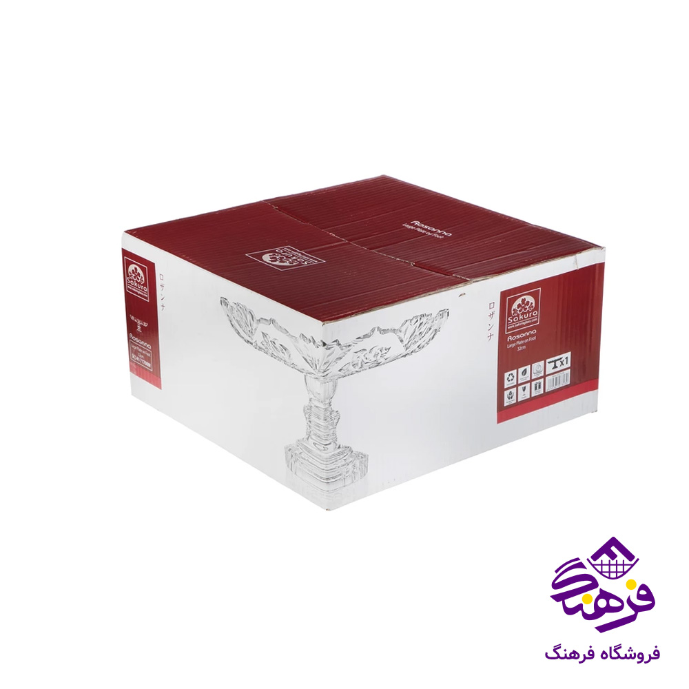 قاب شیرینی رزانا پایه دار کادو نوری
