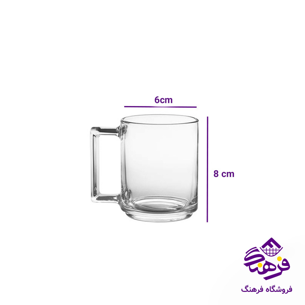 استکان نیوزلند دسته دار شیرینگ کاوه (12دک)