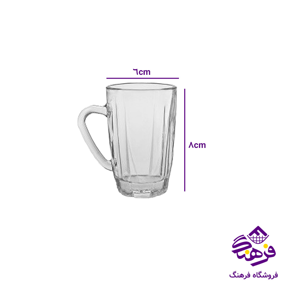 استکان الوارس دسته دار فله کاوه (36عددی)