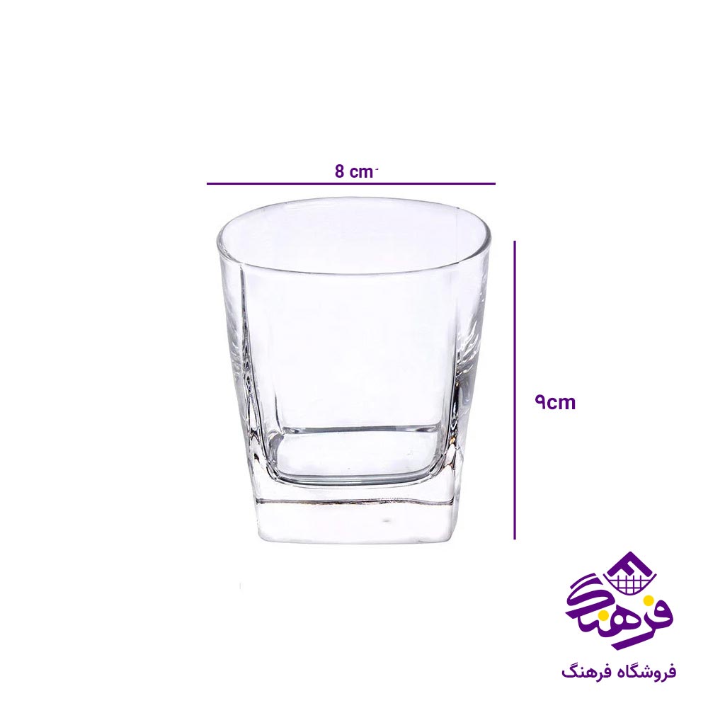 لیوان بلور زنگان مدل باروک کوتاه 1142 ( 6 عددی )