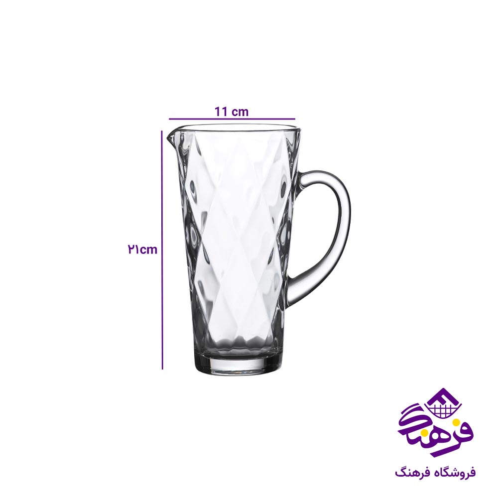 پارچ بلور زنگان مدل اکوا لوزی 1801
