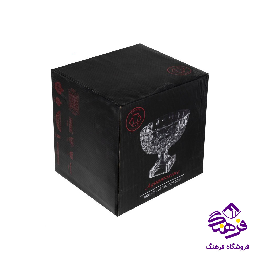کاسه اجیل اکوامارین پایه دار کادو نوری (4دک)