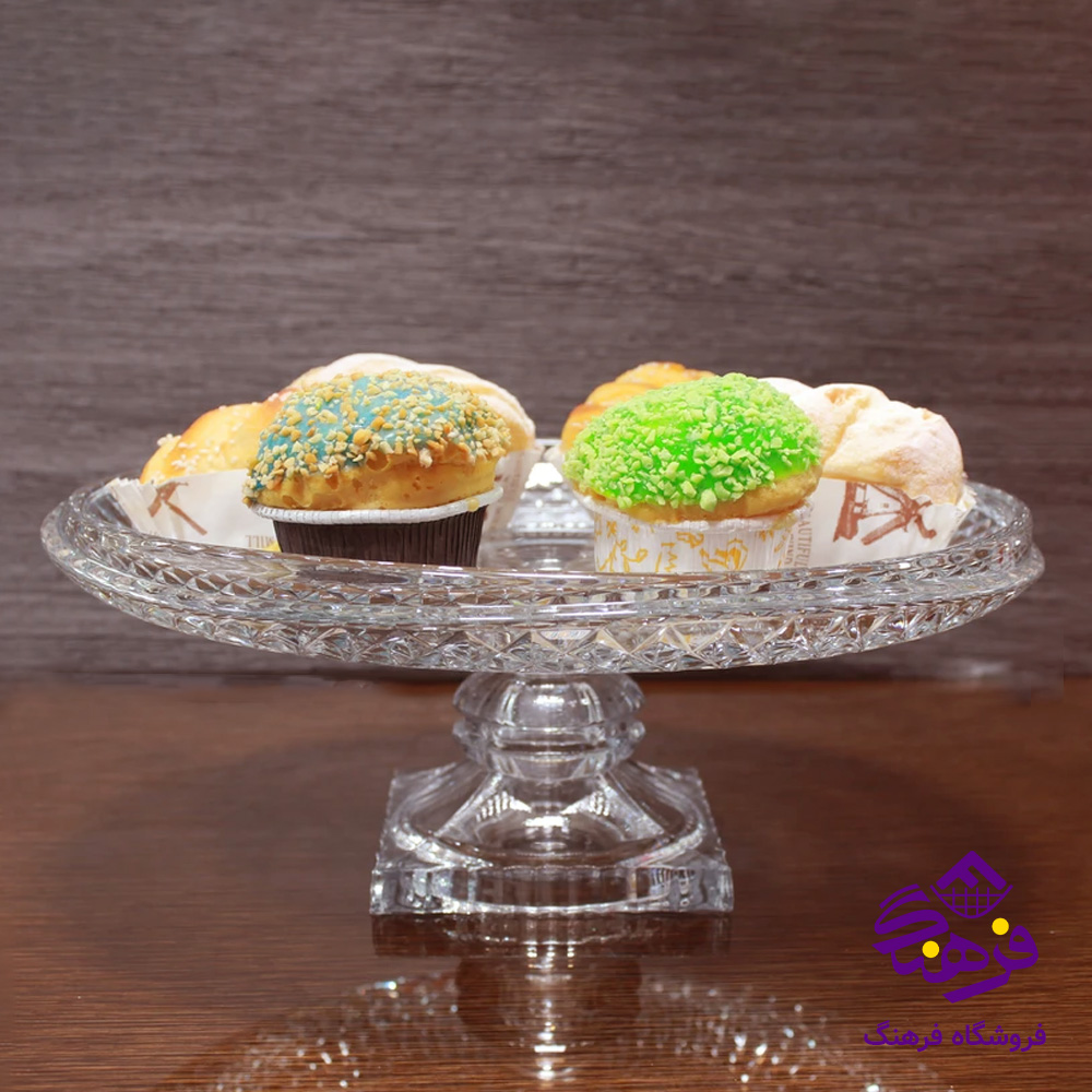 قاب شیرینی مدوزا پایه دار کادو نوری (4دک)