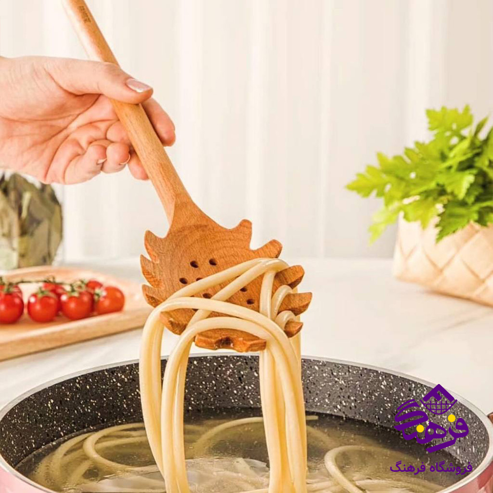 کفگیر ملاقه لیمون چوبی