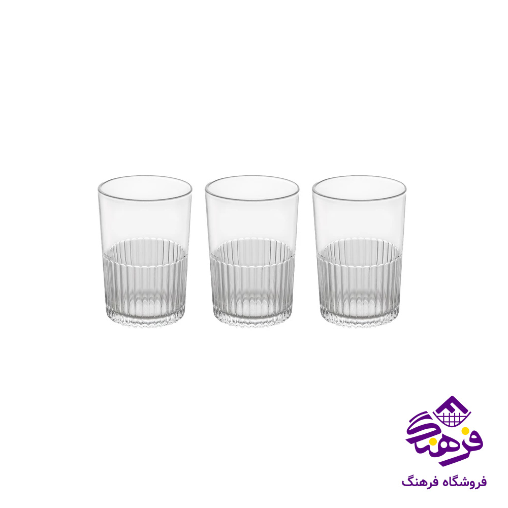 لیوان لیمون شیاردار 350سی سی (3عددی)