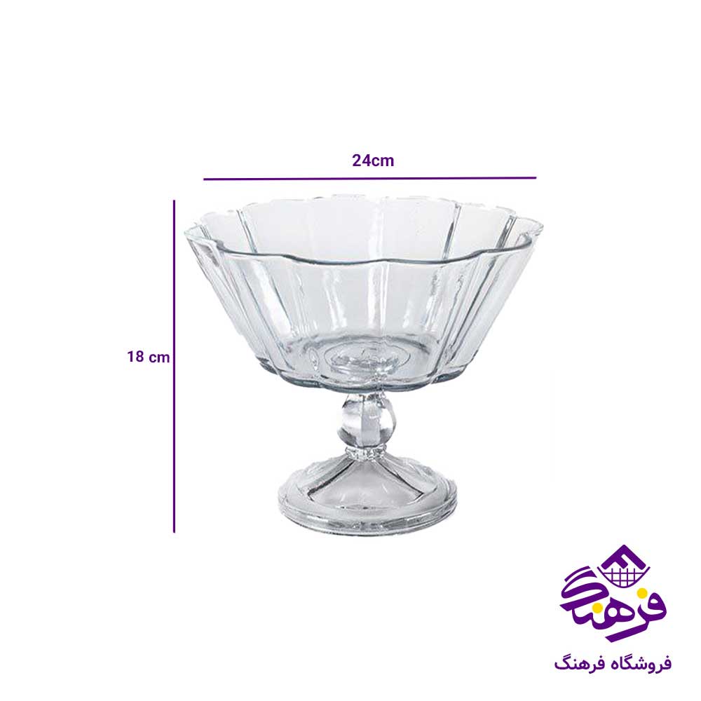 میوه خوری پایه دار بلور کاوه مدل الینور 24 