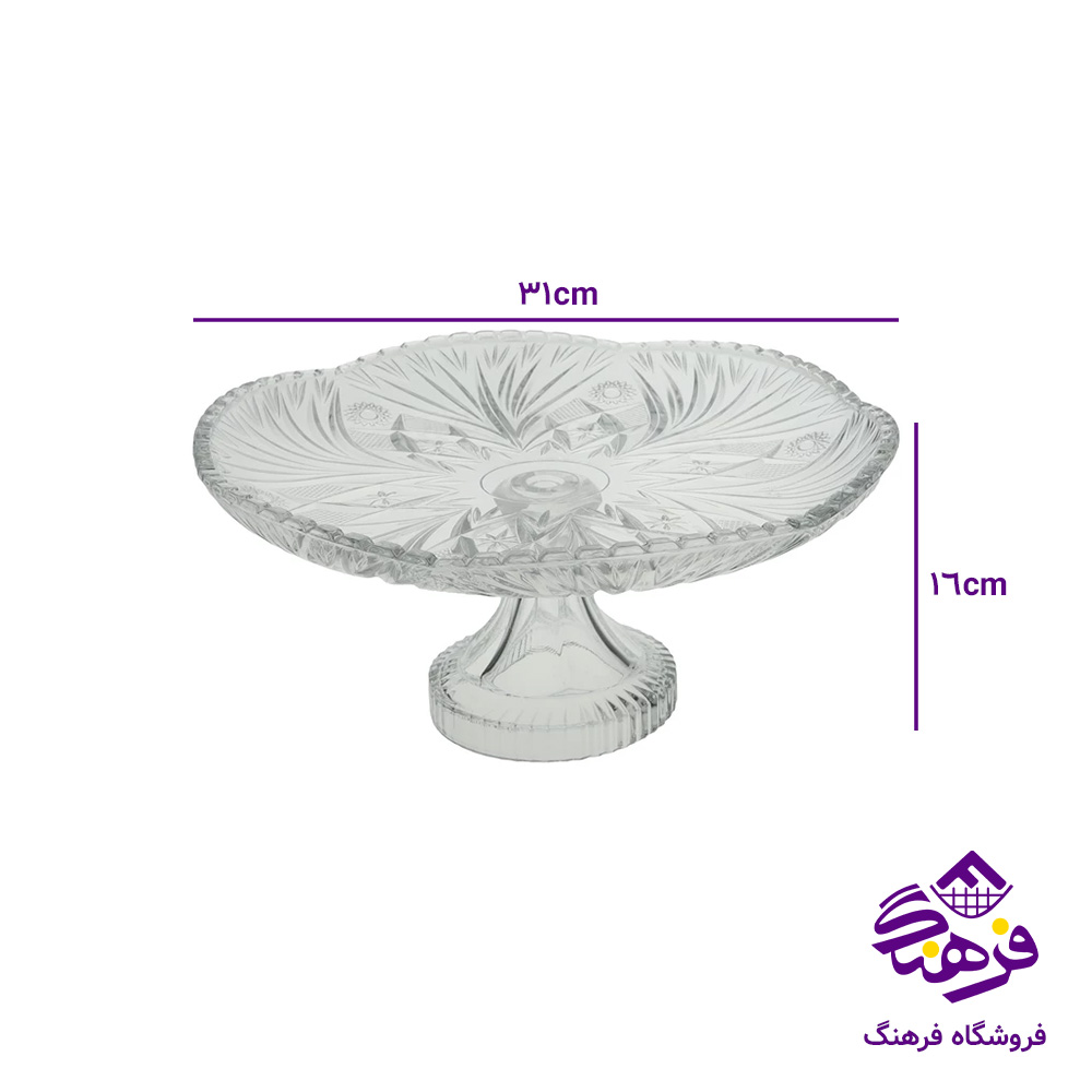قاب شیرینی ارامیس پایه دار کادو نوری (4دک)