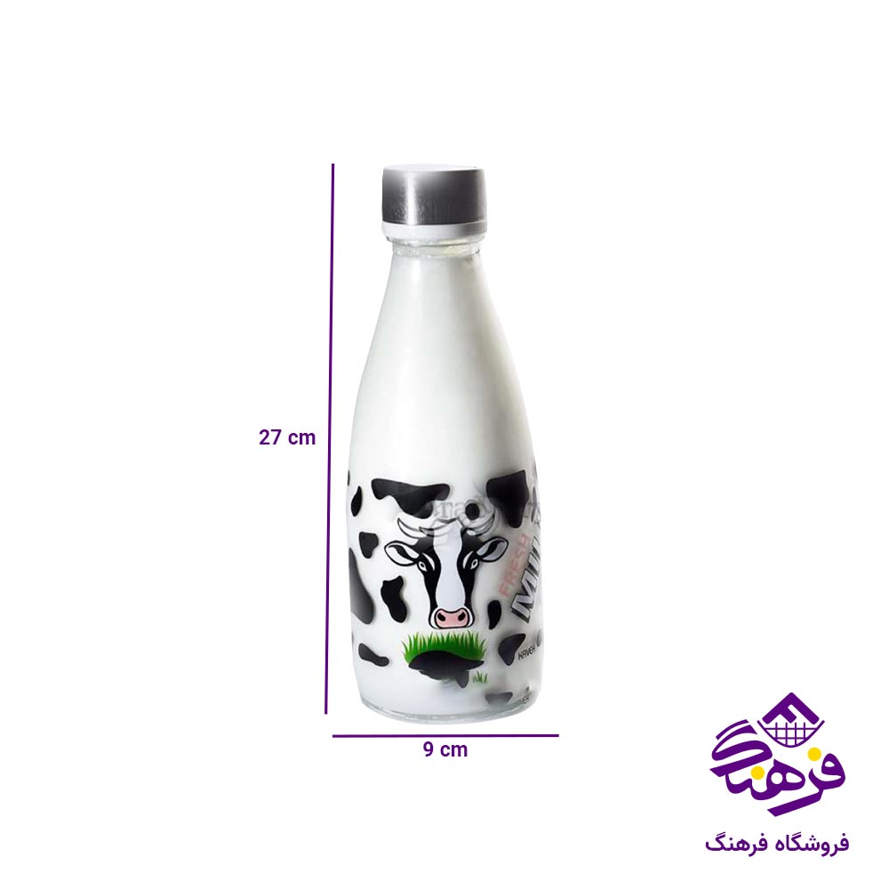 بطری درب فلزی بلور کاوه مدل اکوا چاپی