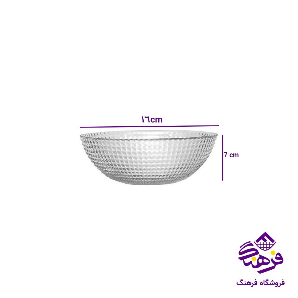 کاسه ابگوشت بلور کاوه مدل ونیز 16 (3 عددی)