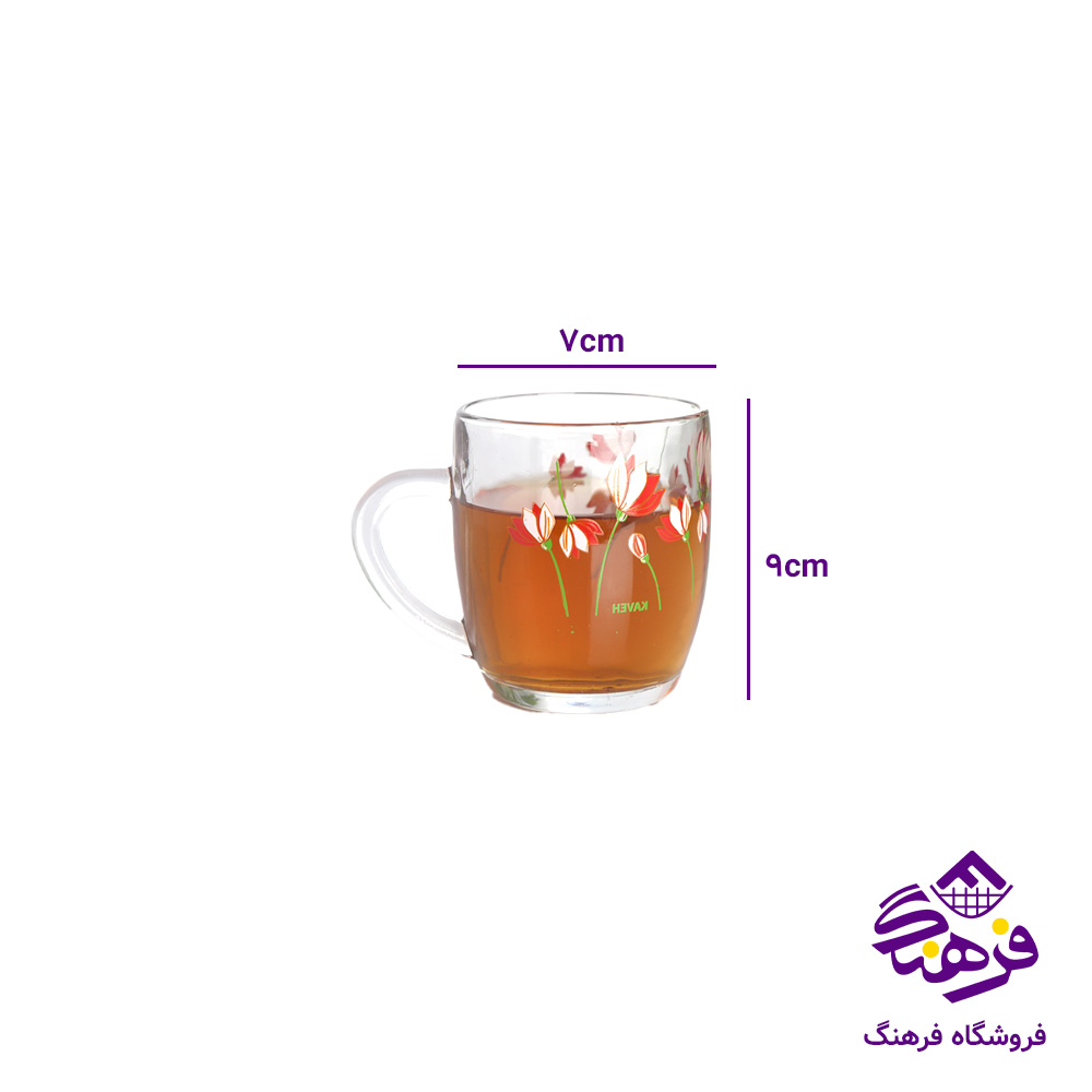 لیوان اتن دسته دار چاپی کاوه (جفتی) (18ج دک)