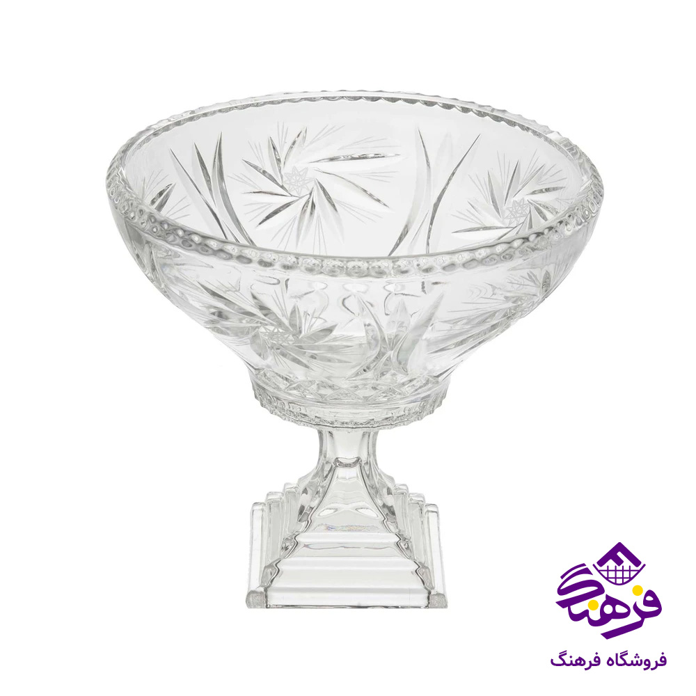 کاسه رنسانس تراش پایه دار کادو نوری(4دک)
