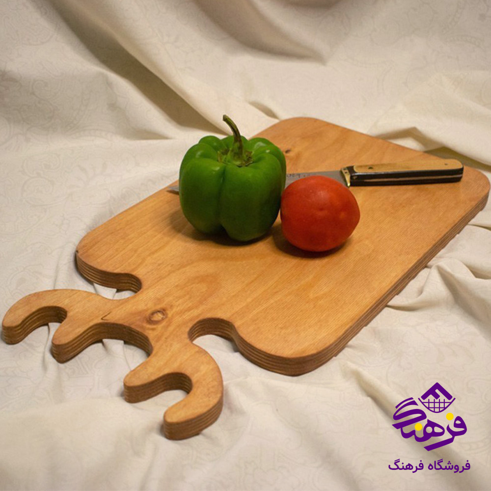 تخته گوشت کالچر گوزن چوبی بزرگ