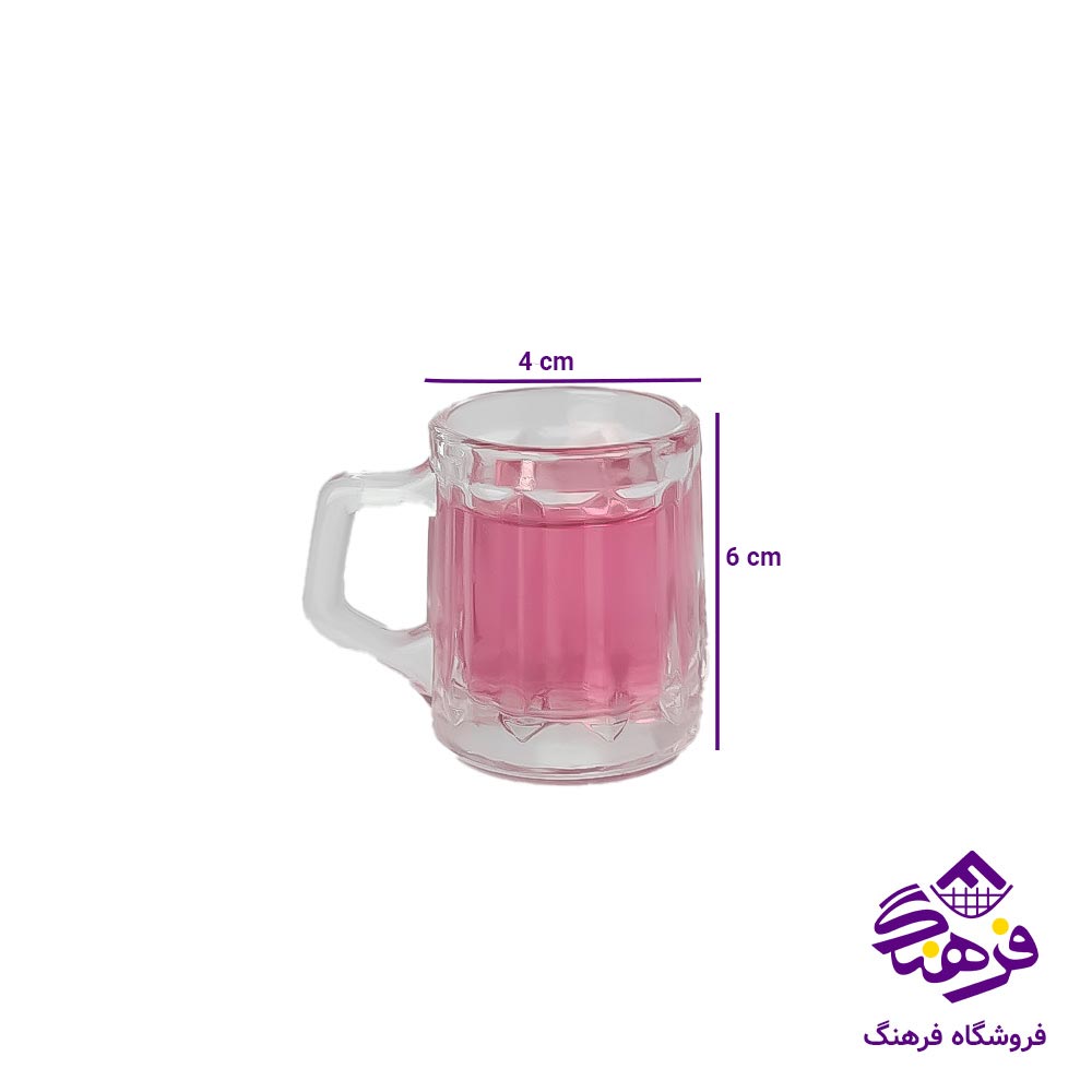 شات قهوه بلور کاوه مدل پیلار دسته دار 