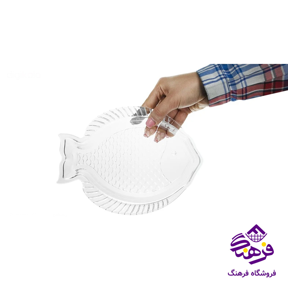 بشقاب ماهی گرد بزرگ کادو نوری (12دک)