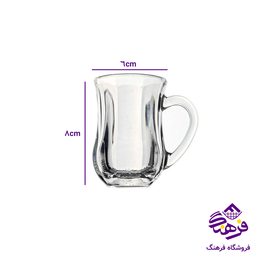 استکان نيکا دسته دار کادو کاوه (8دک)