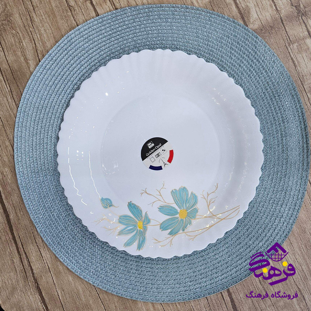 سرویس 25 پارچه کنگره شقایق سبز گلدن اپال