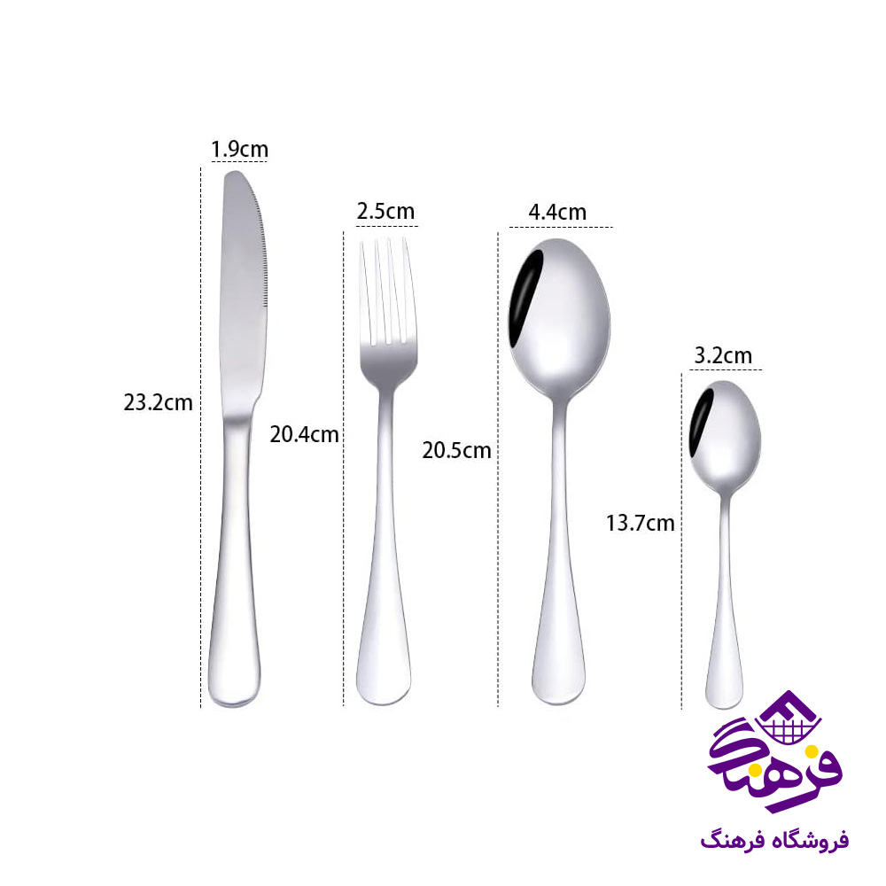 سرویس قاشق چنگال پرو استیل 24پارچه