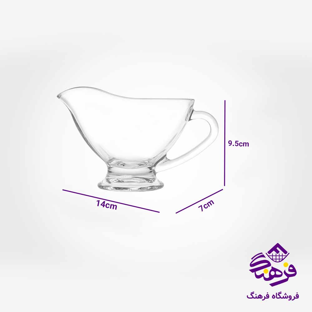 سس خوری شیشه ای دسته دار لیمون